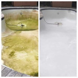power washing services before and after salt water pool cleaning