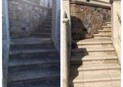 power washing service before and after stairs